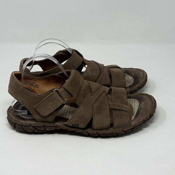 Born Fisherman Sandals Mens 11 Brown Leather Casual Comfort Shoes Handcrafted main image 8